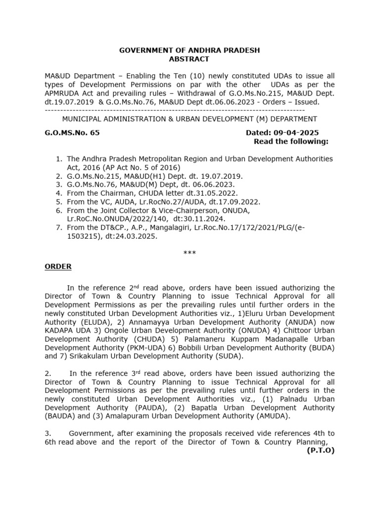Urban Development Authorities Approval Update | PDF
