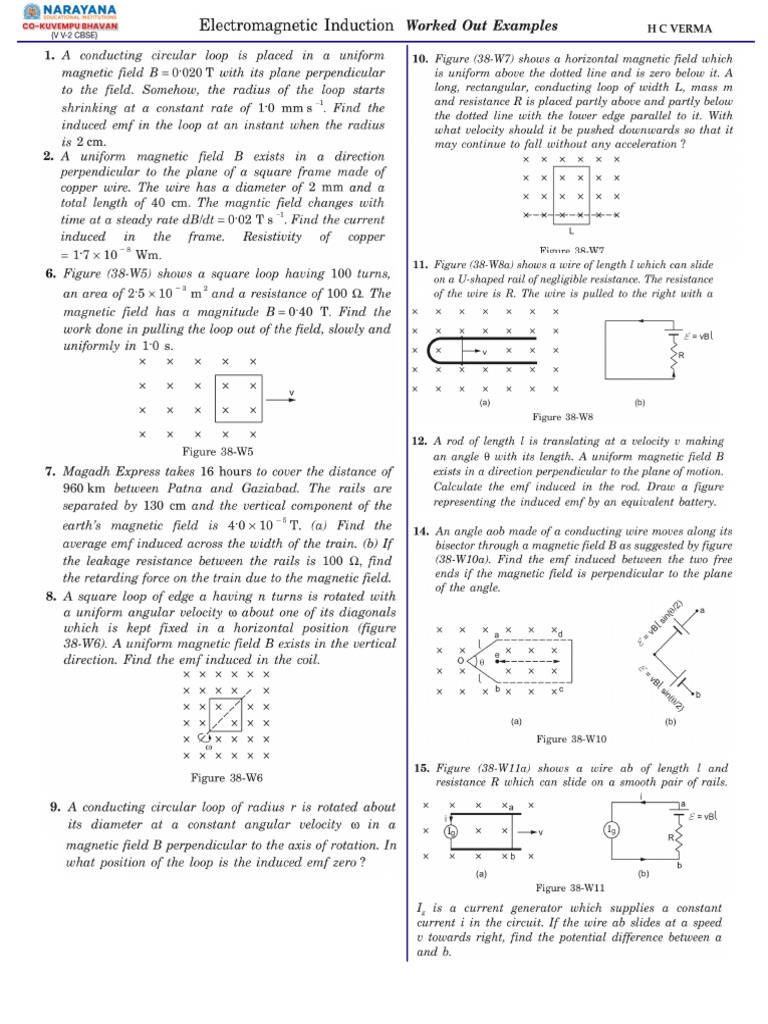 E M I - HC Verma - Examples+ Obj 1 | PDF
