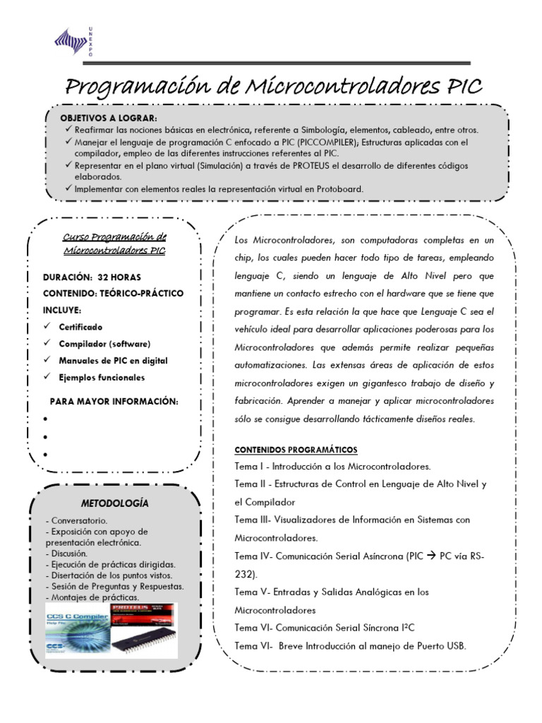 Programación de Microcontroladores PIC | PDF | Microcontrolador ...