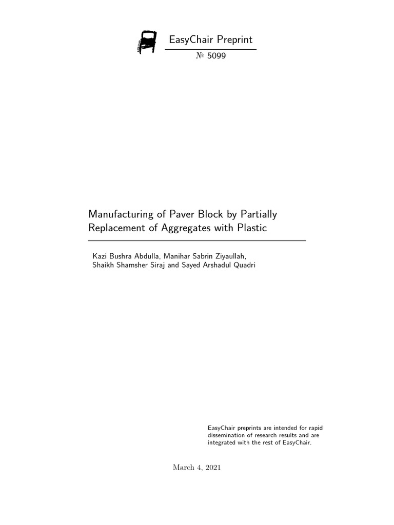 EasyChair Preprint 5099 | PDF | Concrete | Construction Aggregate