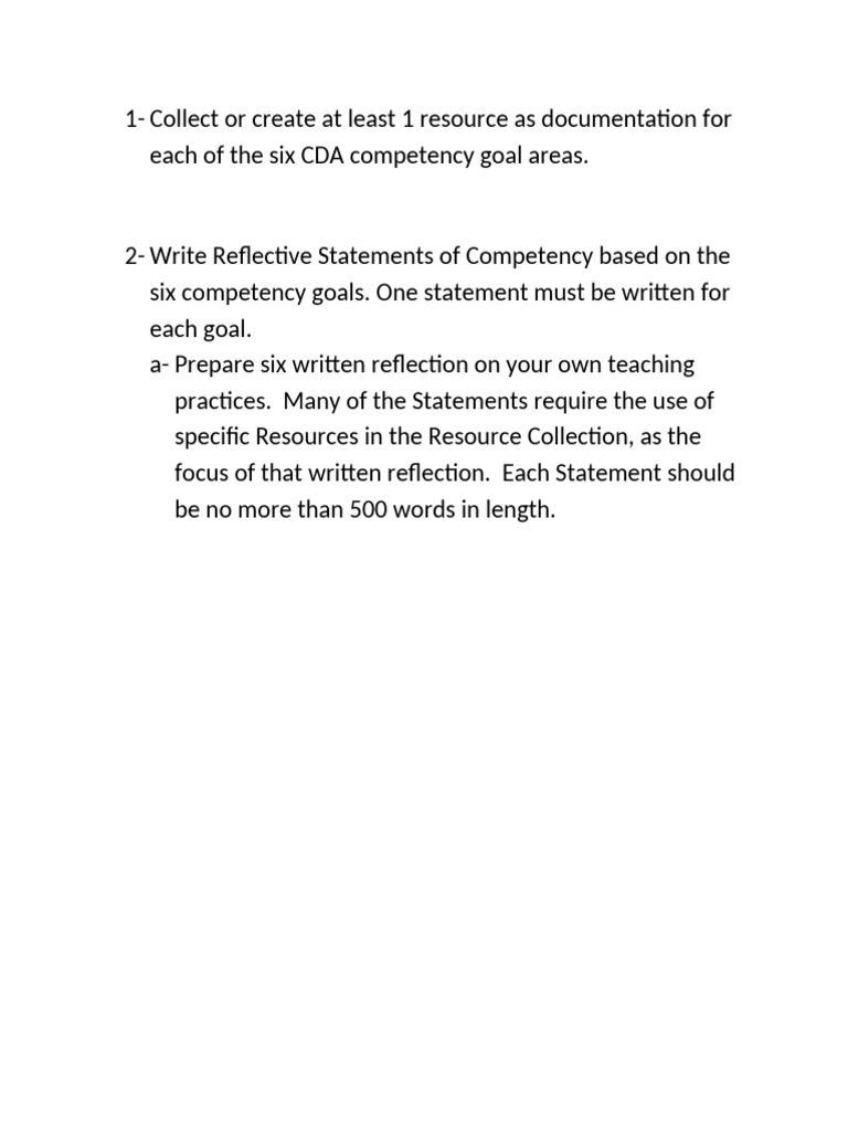 CDA Portfolio Information | PDF | Learning | Child Care