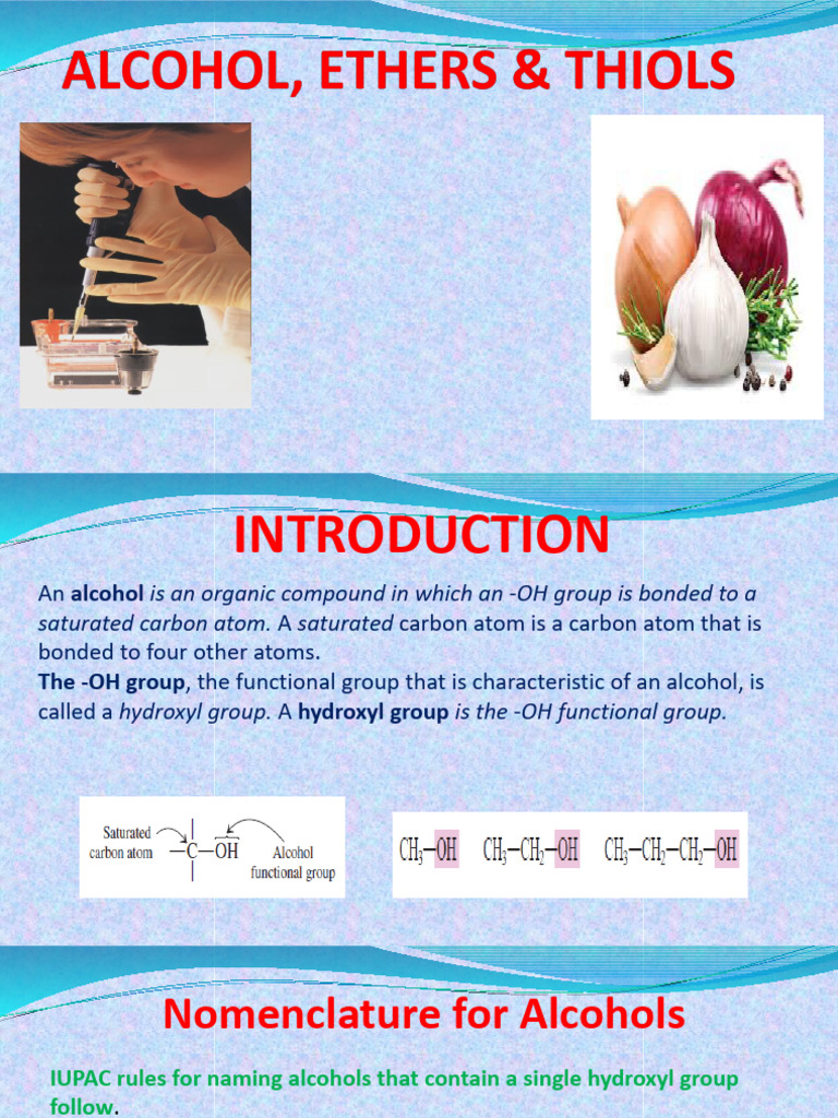 Alcohols and Ethers: Structure and Properties | PDF | Functional Group ...