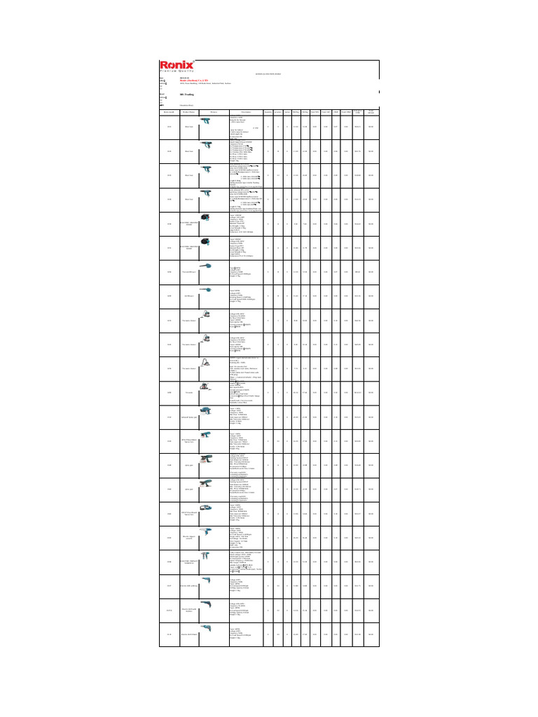 25QUO0433 Quotation Sheet | PDF | Drill | Mains Electricity