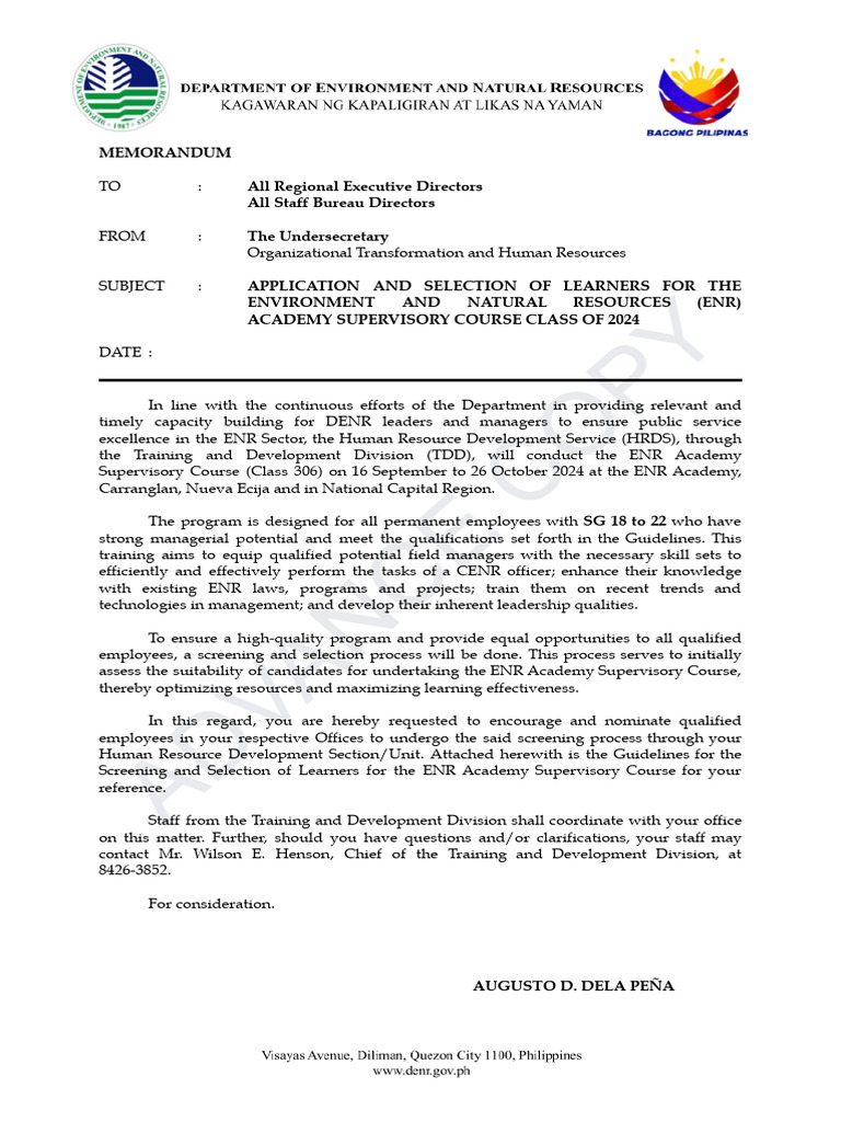 Guidelines for Screening and Selection of Learners for SC.docx | PDF ...