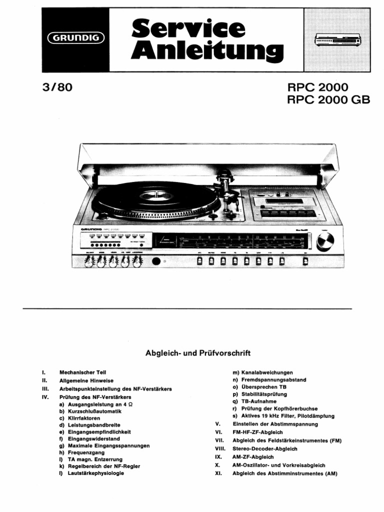 Grundig RPC 2000 SM | PDF