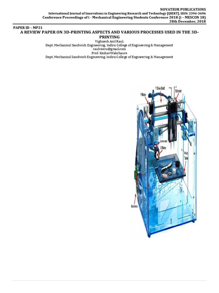 3D Printing Materials and Processes Review | PDF | 3 D Printing ...