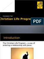 Christian Life Program: Orientation Talk