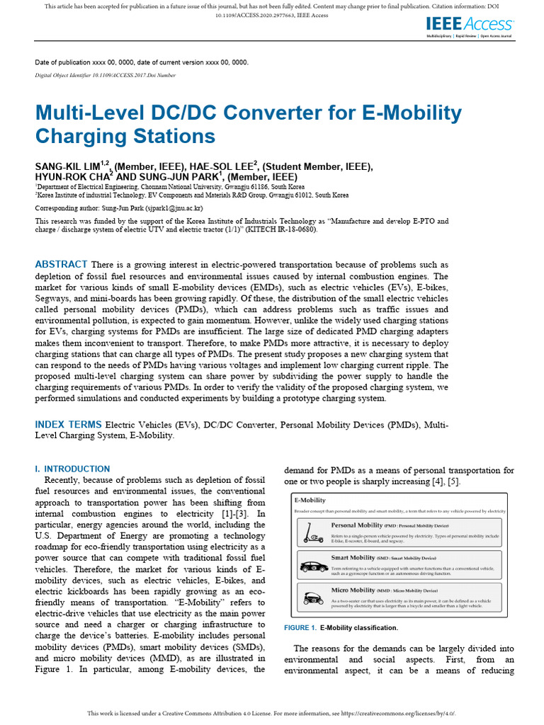 Multi-Level DCDC Converter For E-Mobility Charging | PDF | Electric ...