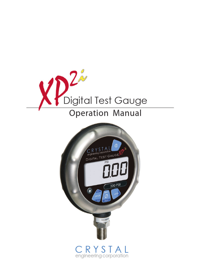 MANUAL Manómetro | PDF | Pressure Measurement | Pressure
