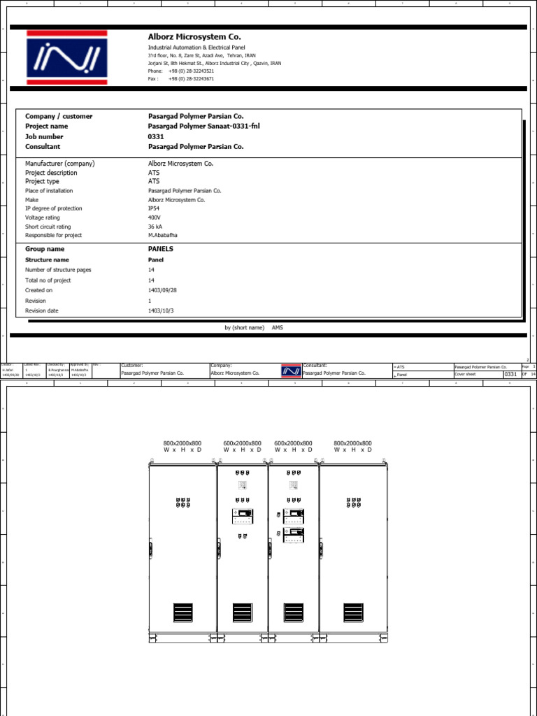 ATS Electrical Panel Layout Document | PDF | Electric Power ...