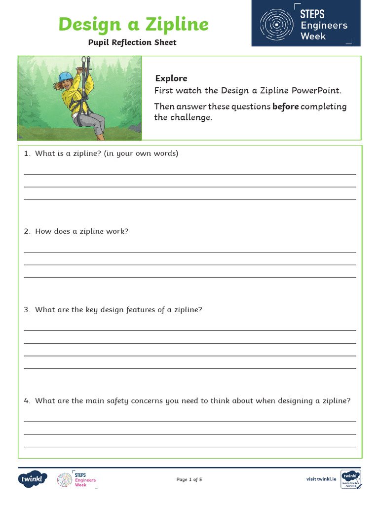Zipline Design Reflection Guide | PDF