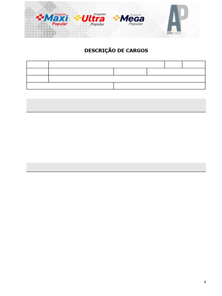 Descrição do Cargo: Operador de Caixa | PDF | Contabilidade