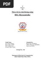 Three Device Interfacing Using 8051-Microcontroller: A Project On