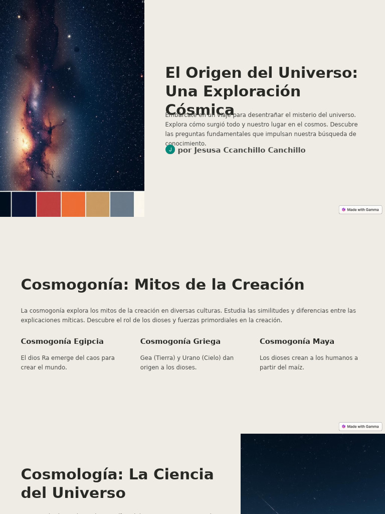 El Origen Del Universo Una Exploracion Cosmica | PDF | Universo | Big Bang