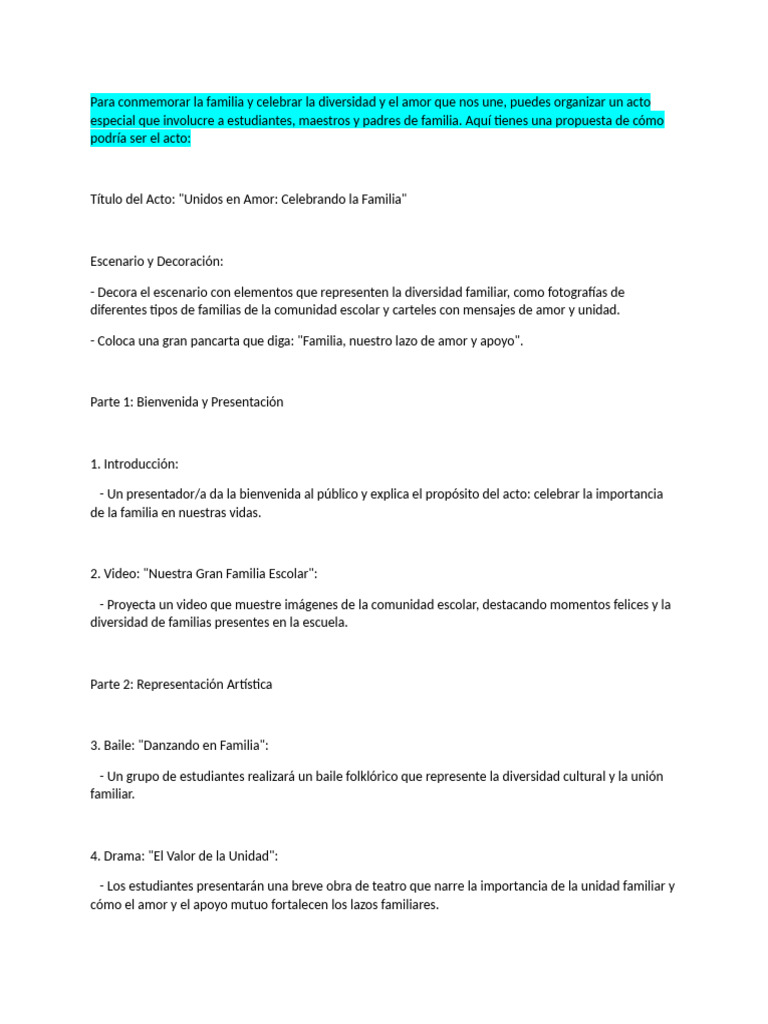 Celebrando la Diversidad Familiar en la Escuela | PDF | Amor | Bailes