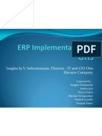 Insights from IT Director on ERP Implementation at Otis Elevator