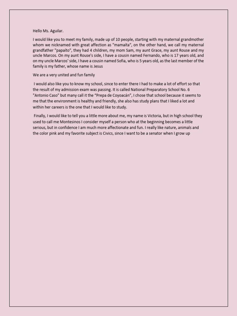 Introduce My Family | PDF