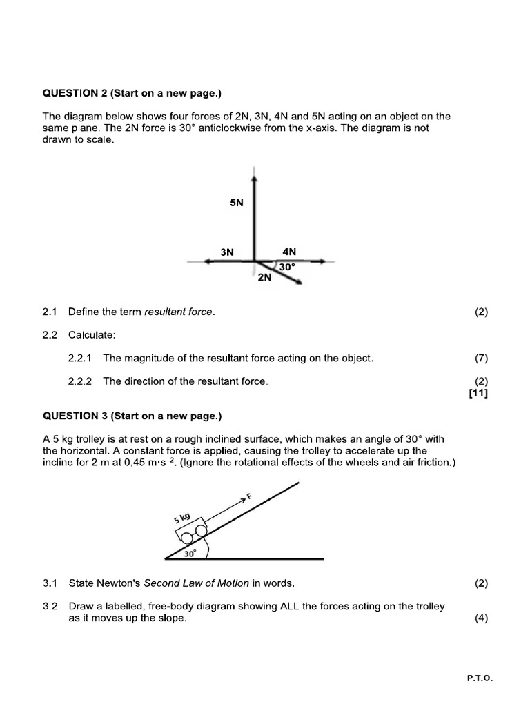 Grade 11 Physc Newtons | PDF
