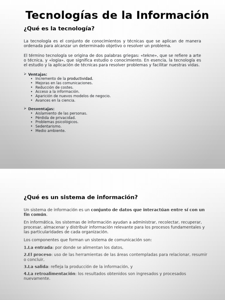 Tecnologias de Informacion | PDF | Tecnologías de la información ...