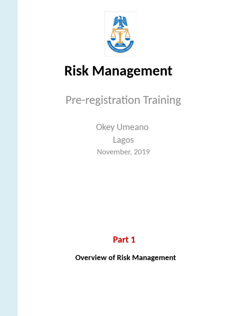 Comprehensive Risk Management Guide | PDF | Risk | Financial Risk
