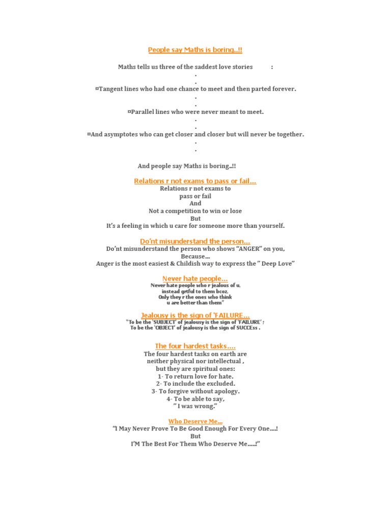 Why Maths is Perceived as Boring | PDF | Jealousy
