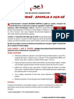 Ftesë Manifestimi Ditët e Lirisë Të Dielën e 11 Marsit 2012 Në Ora 15.00 Në Ambientët e Shkollës Shqipe "Fan Noli"