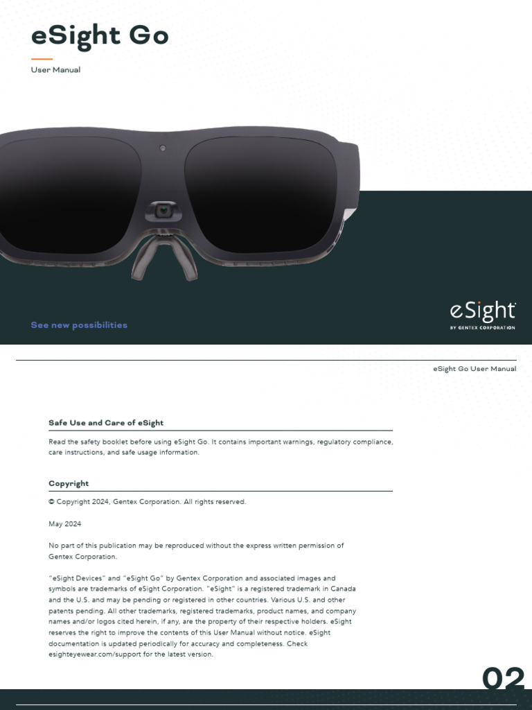 ESight User Manual 10 | PDF | Contrast (Vision) | Wi Fi
