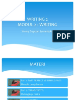 Writing 2 Modul 2: Writing: Yonny Septian Izmantoko