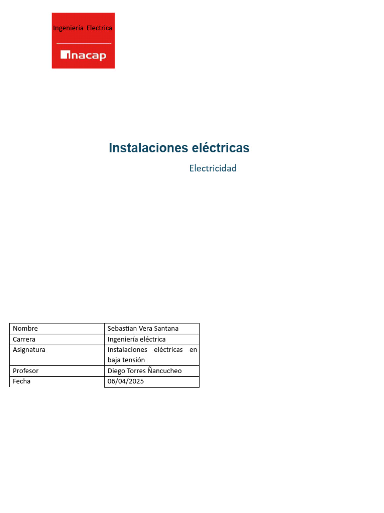 Cumplimiento RIC en Instalaciones Eléctricas | PDF | Cableado eléctrico ...