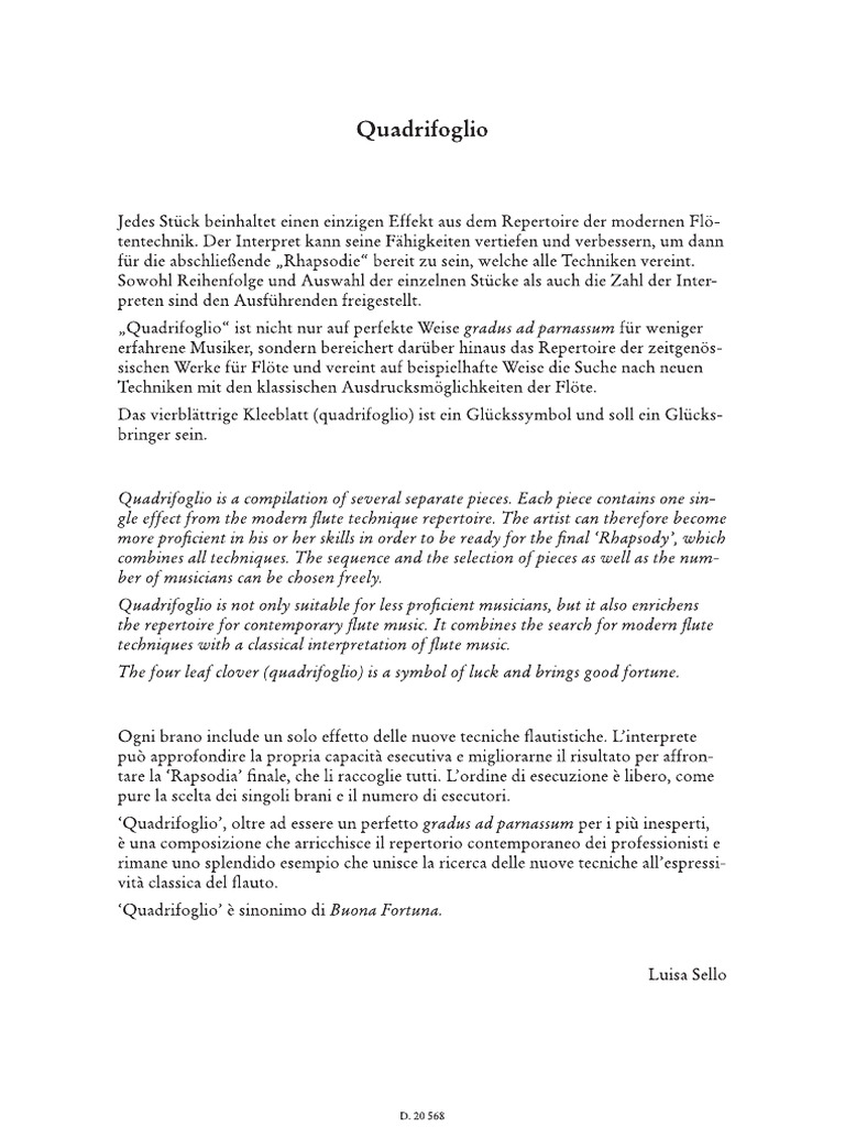 Cat. B R. Bischof 'Quadrifoglio' | PDF