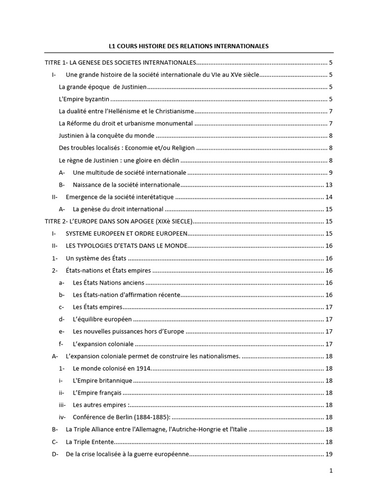 Histoire des relations internationales | PDF | Empire byzantin | Saint ...