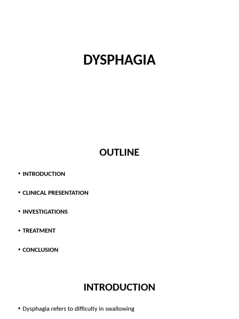 Pathology and Management of Dysphagia | PDF | Esophagus | Medical ...