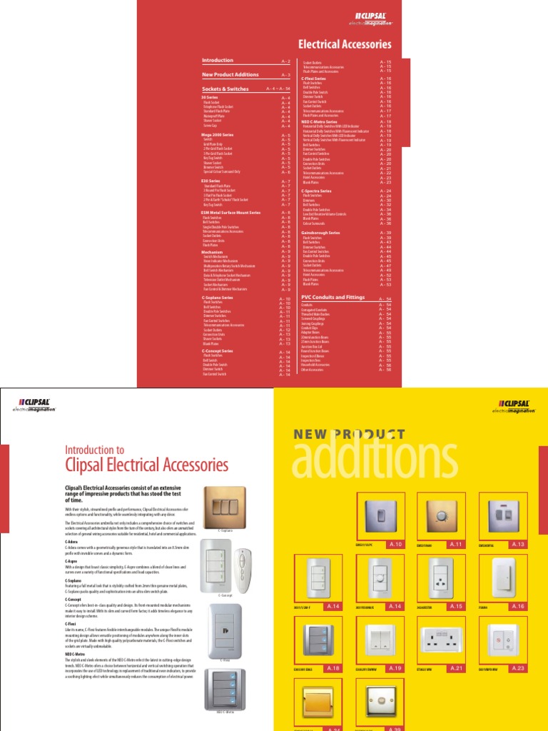 Clipsal Catalogue 2011 Ac Power Plugs And Sockets Electrical Components