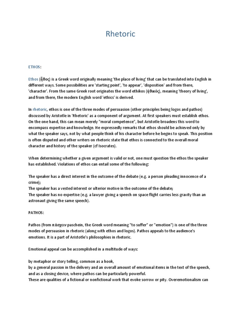 Rhetoric | PDF | Logos | Rhetoric