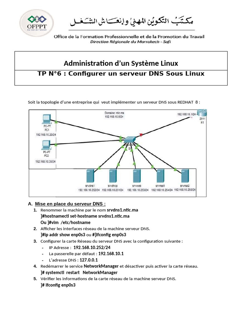 Configuration d'un Serveur DNS sous Linux | PDF | Système de noms de ...