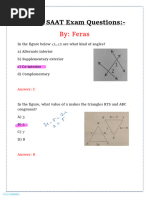 SAAT Practice Questions and Answers | PDF