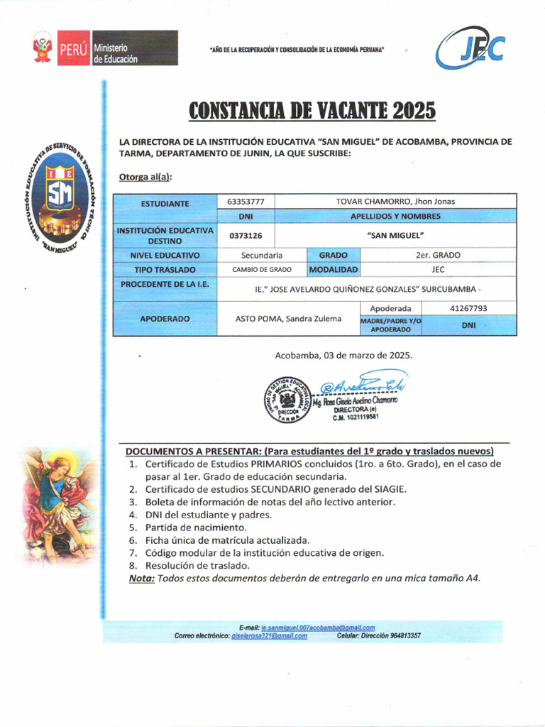 Vacante | PDF