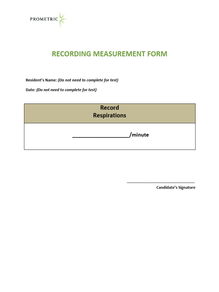 Measurement Forms | PDF | Medical Specialties