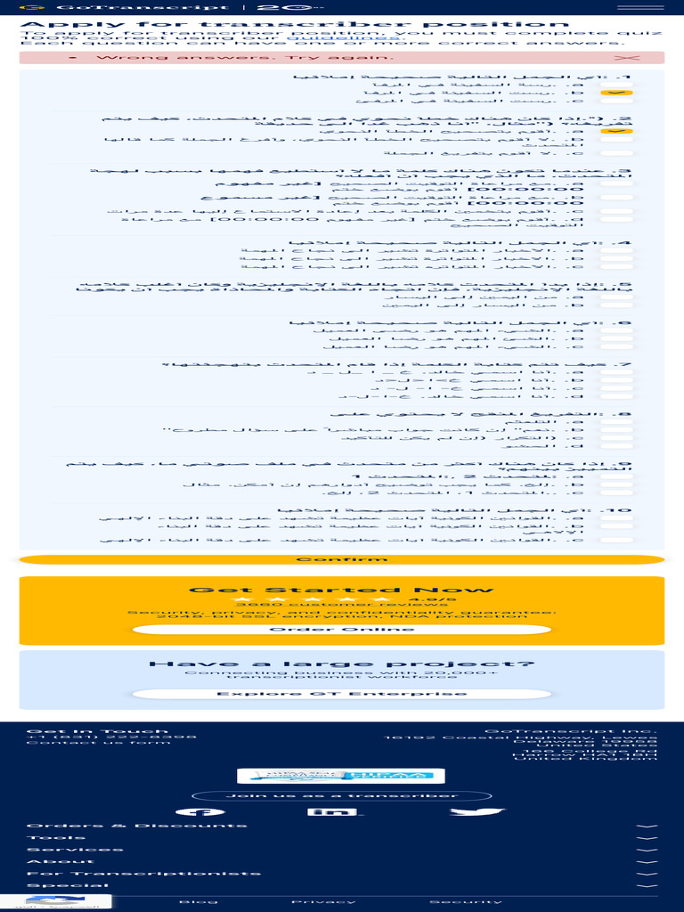 Test Job For Transcriber GoTranscript 2 | PDF
