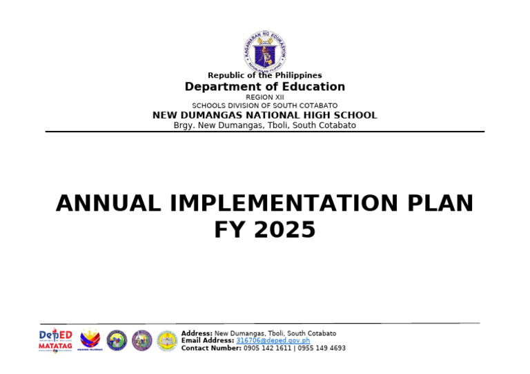 Annual Implementation Plan FY 2025 | PDF