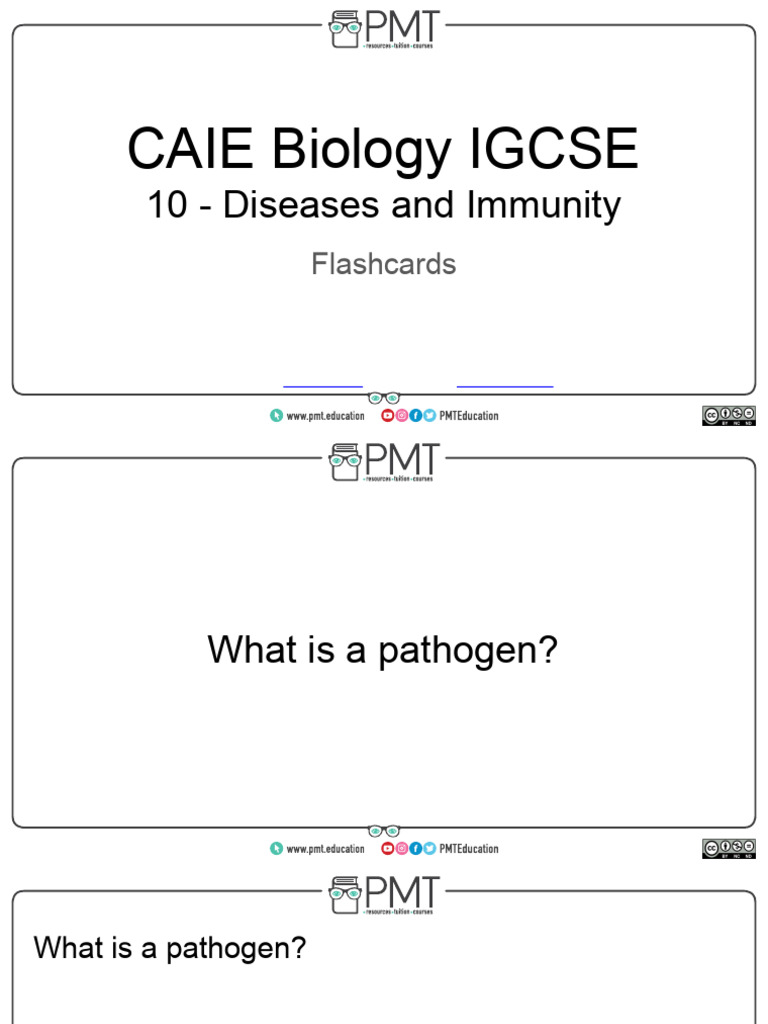 CAIE IGCSE Biology: Diseases &amp; Immunity | PDF | Immune System ...