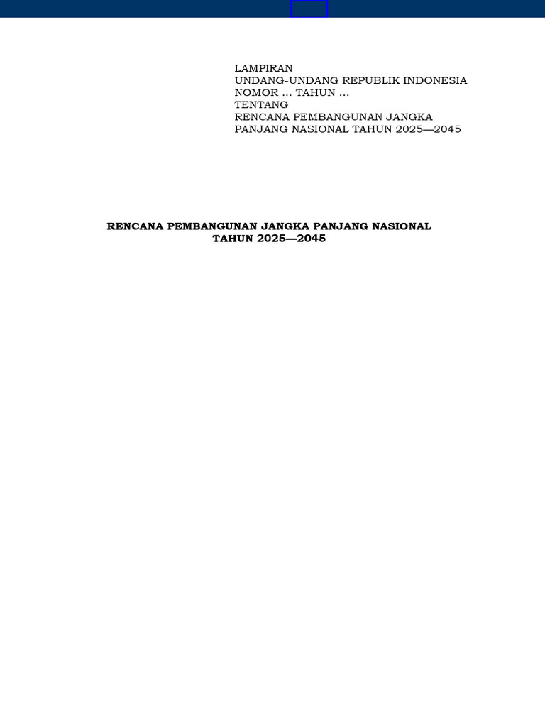 Uu RPJPN-2025-2045 P20aug 2024 | PDF | Bisnis