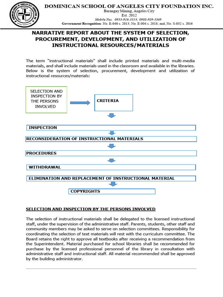 System of Selection Procurement Development and Utilization of ...