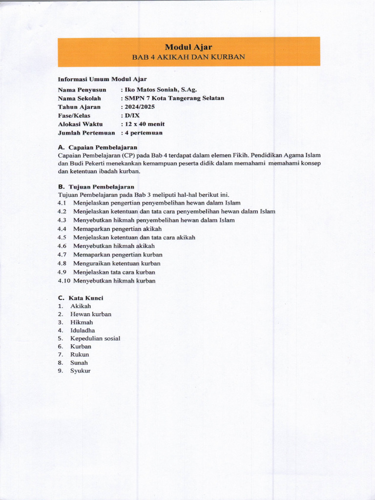 Modul Ajar Bab 4 | PDF