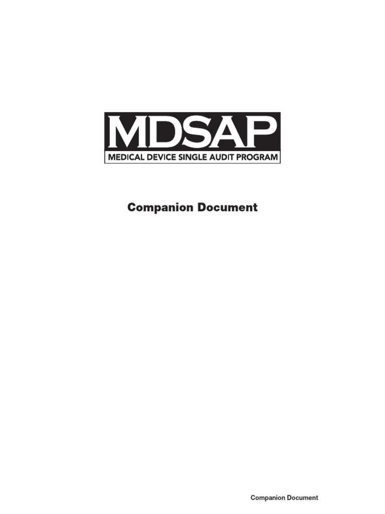 MDSAP Companion Document Overview | PDF | Quality Management System ...