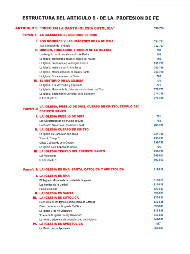 Gojm - PDF Estructura Del Articulo 9 de La Profesion de Fe - Catecismo ...