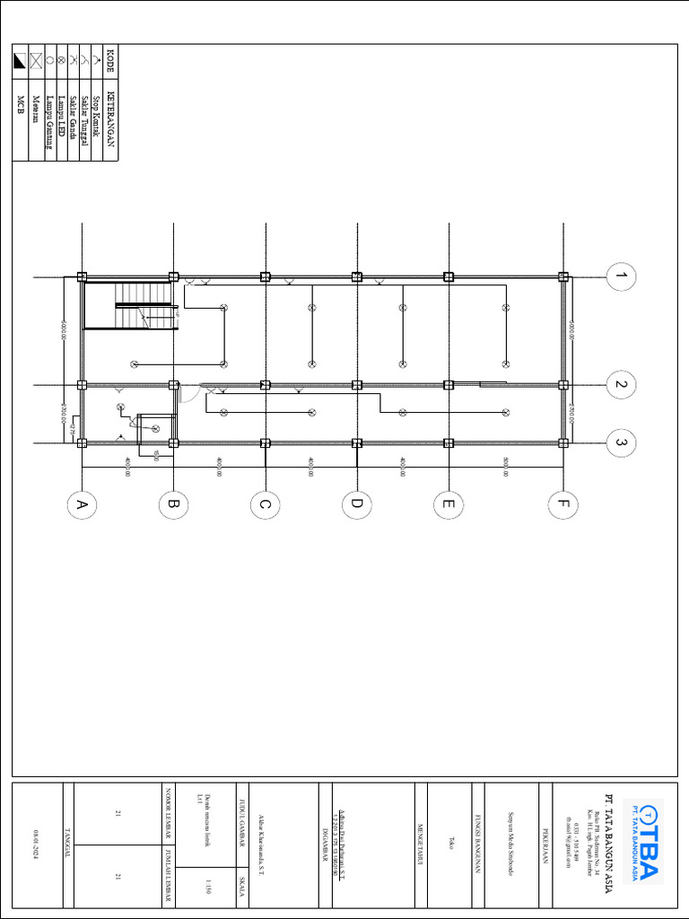 Denah Rencana Listrik Ruko Jember | PDF