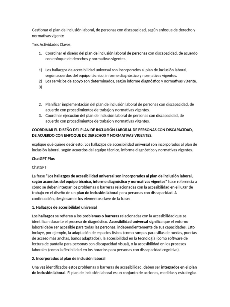 Inclusión laboral de personas con discapacidad | PDF | Invalidez ...