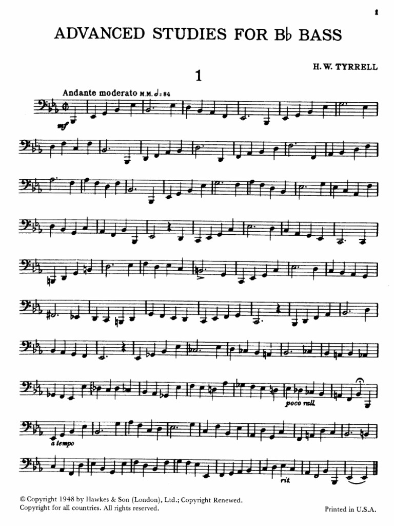 Advanced Studies For BB Bass | PDF