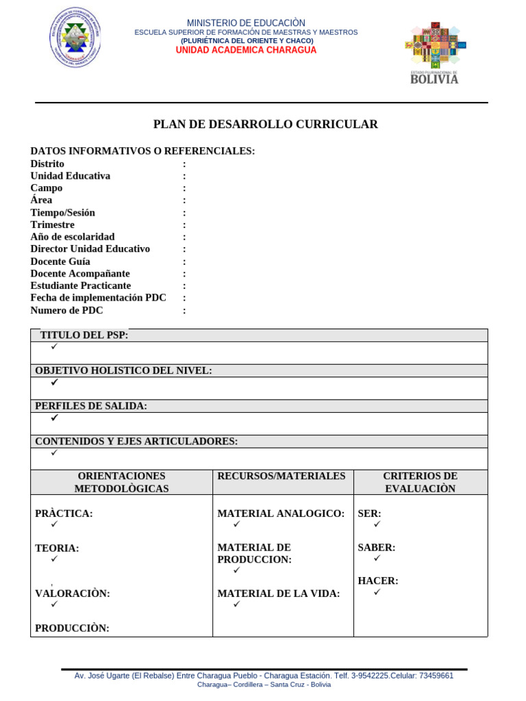 Plan de Desarrollo Curricular PCD | PDF | Aprendizaje | Enseñando